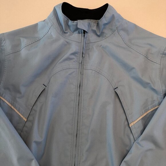 Asics Semi-Fitted Activewear Running/Hiking/Biking Zip Jacket Baby Blue Sz M - Picture 2 of 14